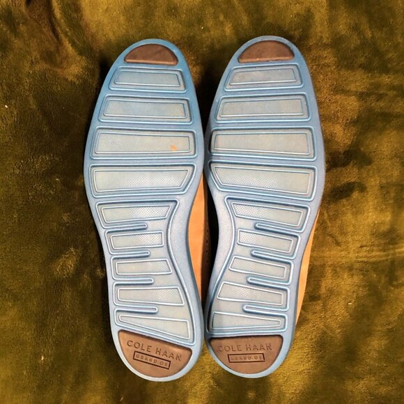 Cole Haan Mens Wingtip Oxfords Shoes 9.5M Beige Suede Lace Up Workwear Classic - Picture 10 of 12